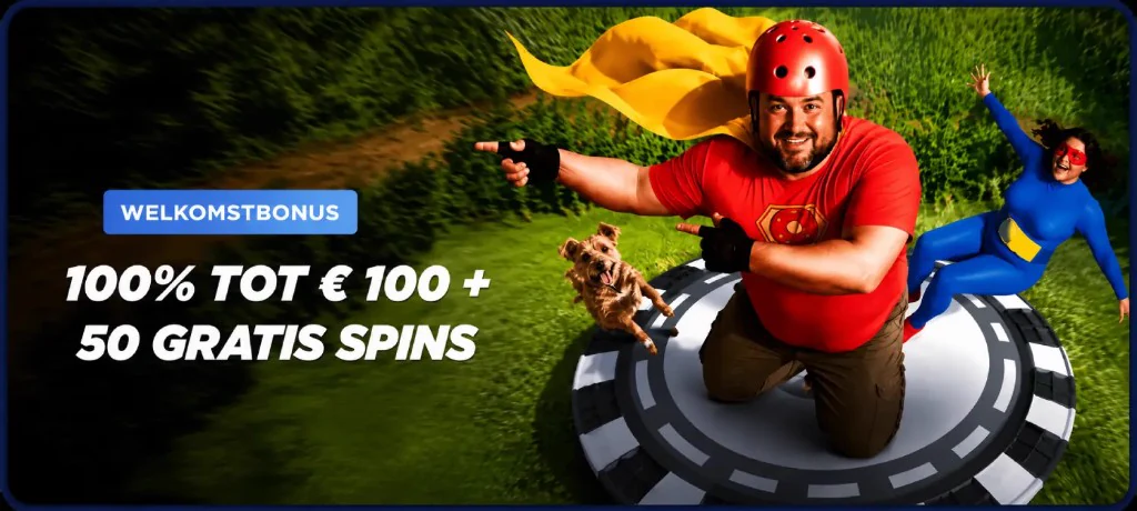VegasHero welkomstpakket: 100 % tot 100 &euro; + 50 free spins